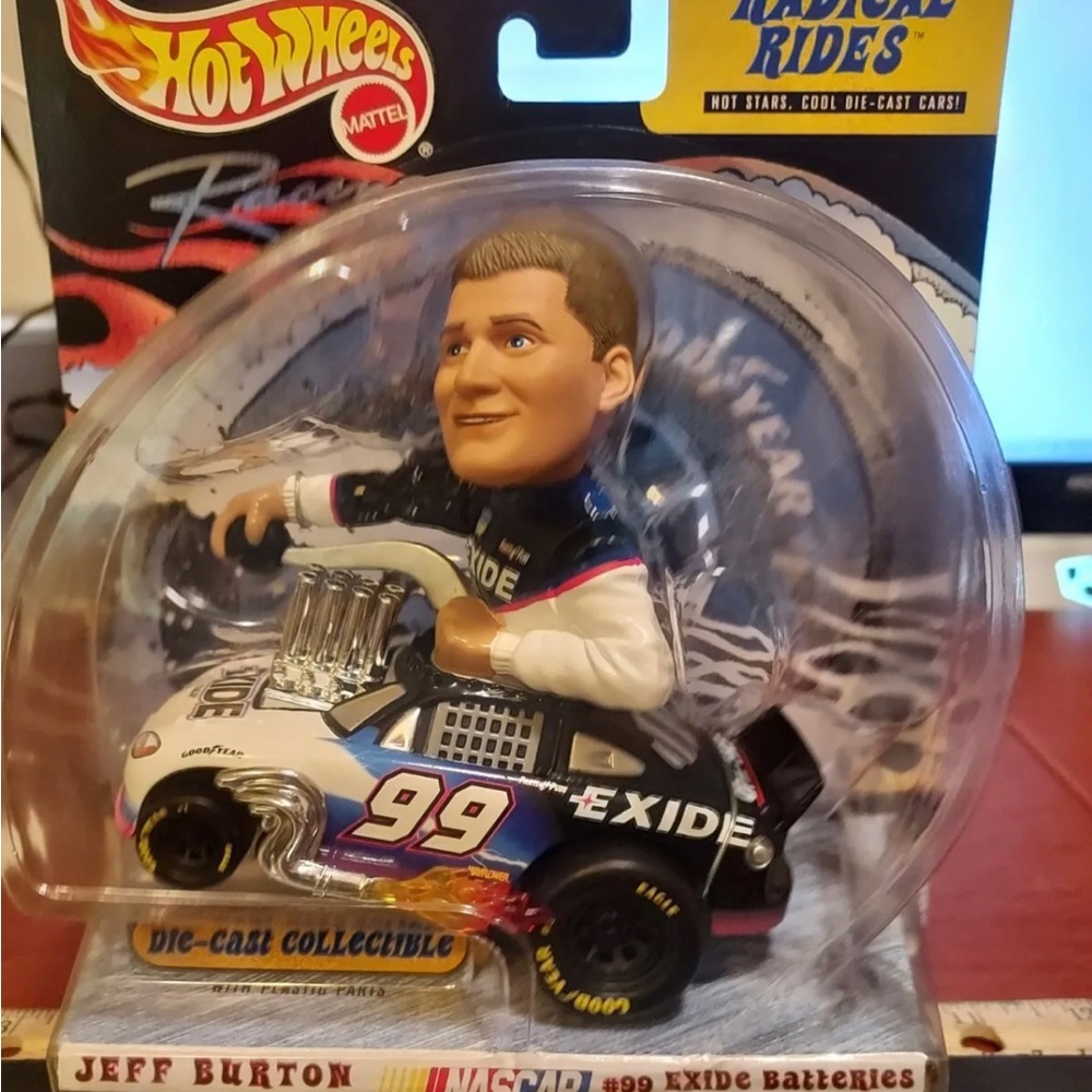 Hot Wheels Radical Rides Jeff Burton #99 Exide Diecast NASCAR 1999 NIP
